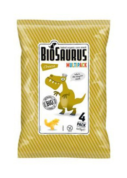 Chrupki kukurydziane Dinozaury o smaku serowym BEZGL. BIO 4x15 g