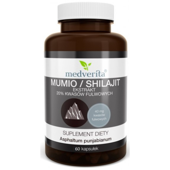 Mumio / Shilajit ekstrakt 20% kwasów fulwowych 60 kapsułek